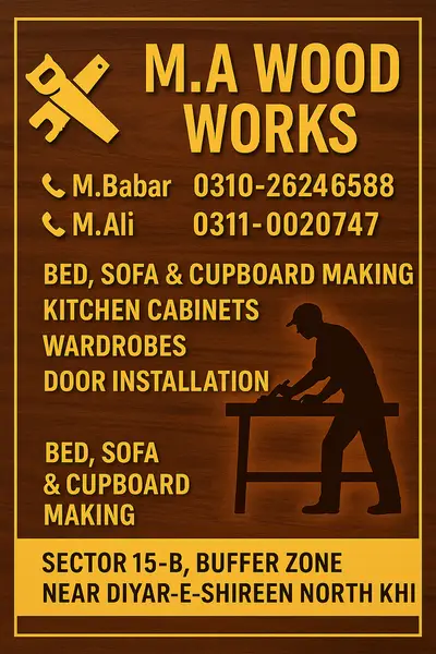 Wood Works, Carpenters Cupboard, Wardrobe, Kitchen Cabinet/ service

                                                            alt=