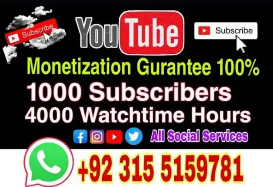 YouTube monetization channel 1k subscribers and 4k watch hours

                                                            alt=
