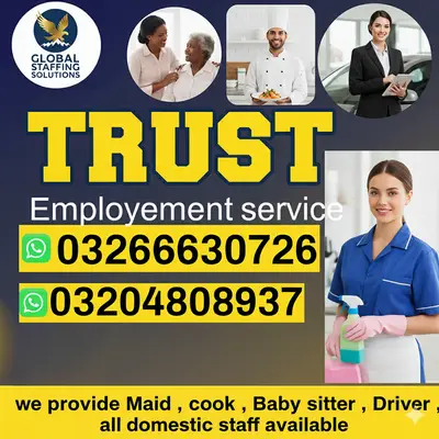 Maids / House Maids / cook / Nanny  chef / Baby Sitter maid available

                                                            alt=