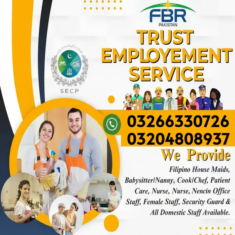 Maids / House Maids / Chef / House Cook / Baby Sitter maid available

                                                            alt=