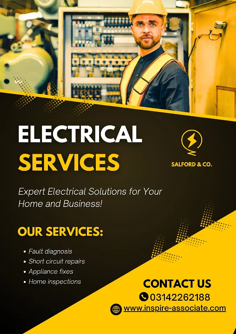 Electrician Services Available for all over karachi. . .

                                                            alt=