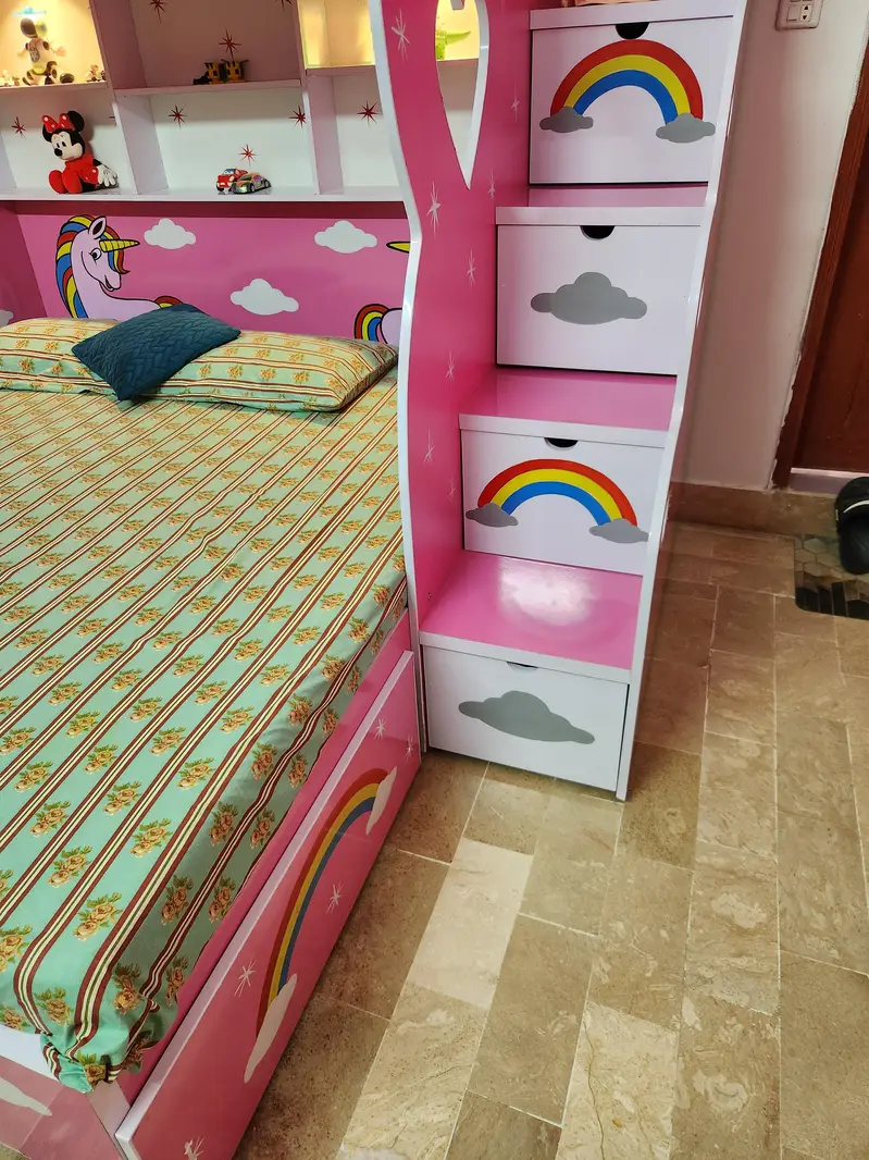 Bunk bed Kids wooden bunker bed Double bed
                                                            alt=