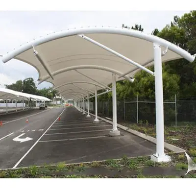 Tensile car roof / Wall mounted / Parking shade / Canopy shed
                                                            alt=