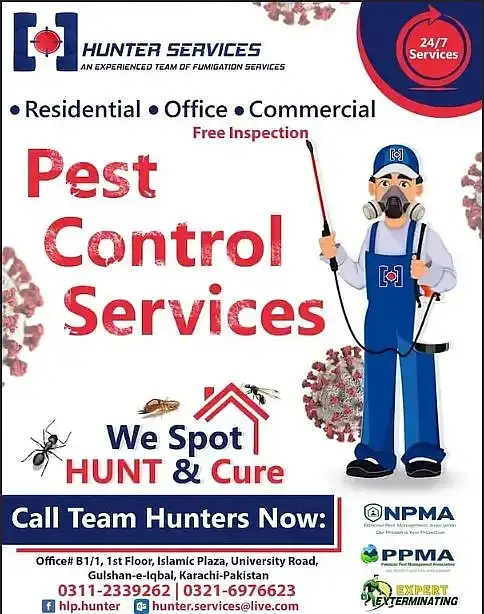 General fumigation Termite treatment Pest control services in karachi
                                                            alt=