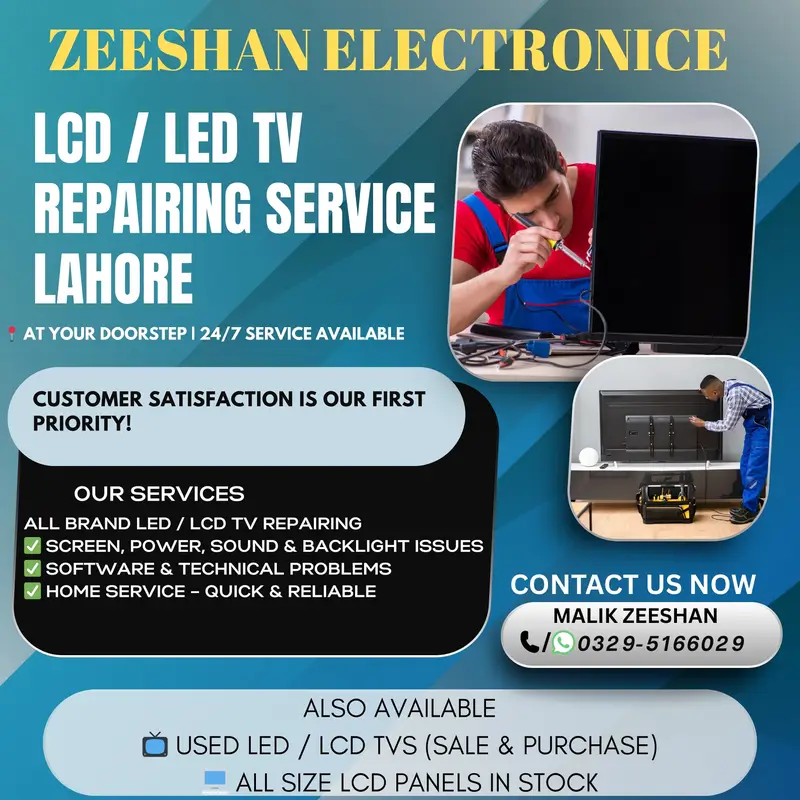 LCD LED Tv Repairing Lahore

                                                            alt=