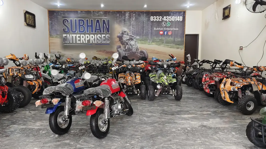 Brand New Monkey Gorilla & Atv Quad Bikes Availble At SUBHAN Shop Lhr

                                                            alt=