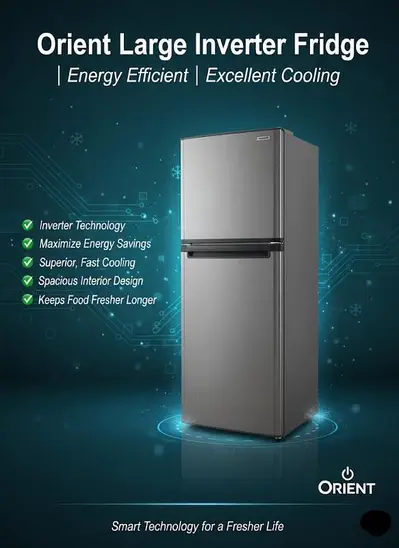 Orient Large Inverter Fridge | Energy Efficient | Excellent Cooling

                                                            alt=