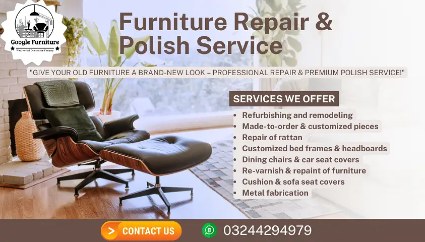 Furniture Poshish, Furniture Polish, Furniture Repairs,Interior Design

                                                            alt=