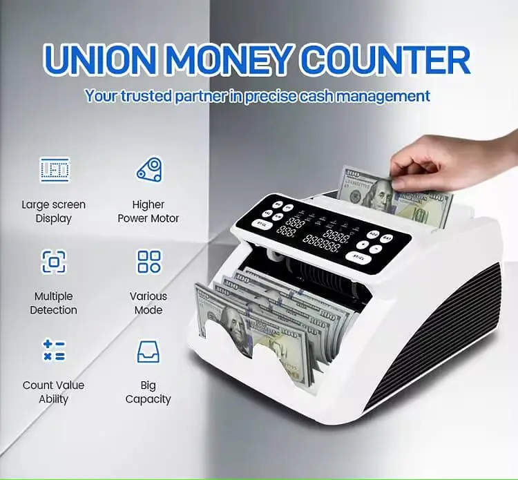 cash counting machines Mix note counting with 100% fake note detection

                                                            alt=
