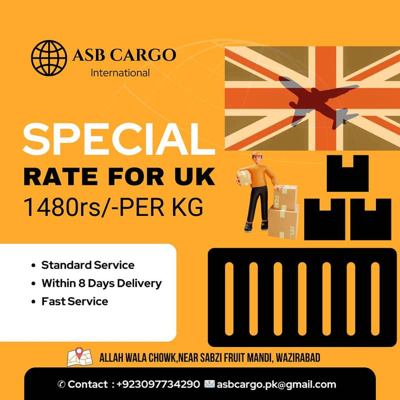 ASB CARGO | Special  Rate For UK | Fast Delivery

                                                            alt=