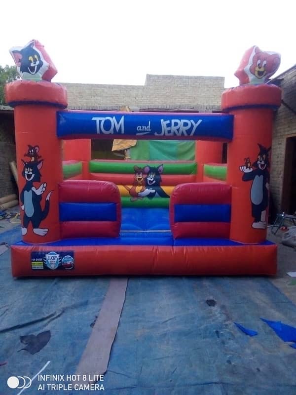 jumping castle /  token rides / kids / jhuly /   swings / game / bacho

                                                            alt=