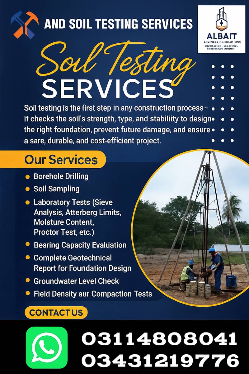 Soil Testing & Geotechnical Report | house construction

                                                            alt=