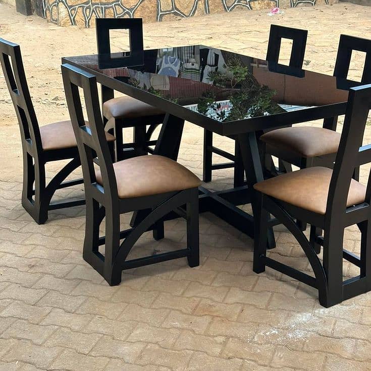 Dining table/ Wooden dining table/ 6-seater dining table/Stylish dinin

                                                            alt=