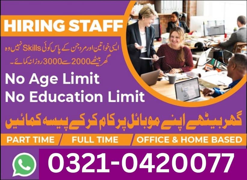 Part time full time Male Female staff required, Matric to Master.

                                                            alt=