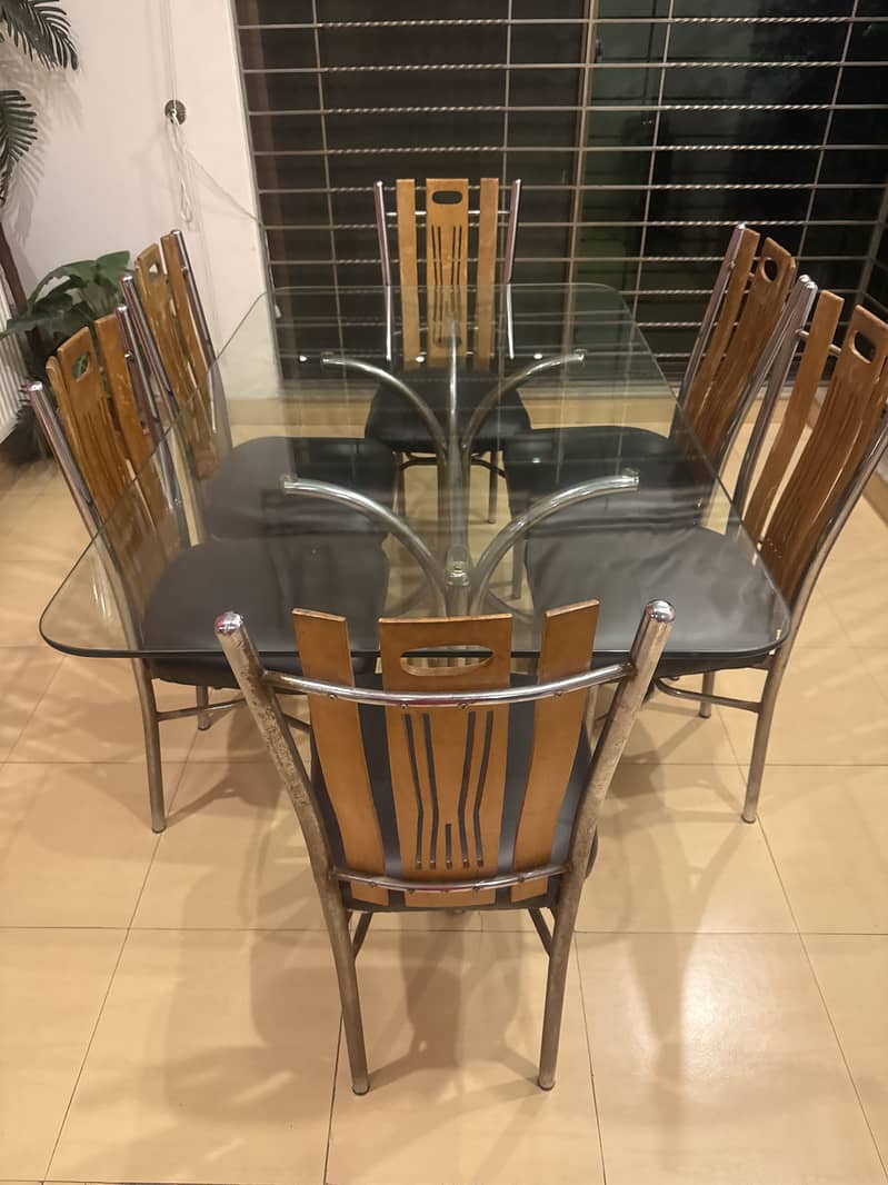 Dining Table | Top Glass Dining | 6 seater dining | Furniture

                                                            alt=