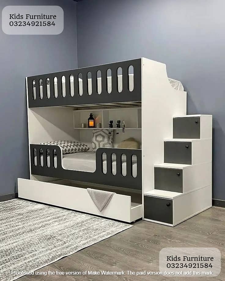 Bunk bed | Kid wooden bunker bed | Baby bed | Double bed | Triple bed

                                                            alt=