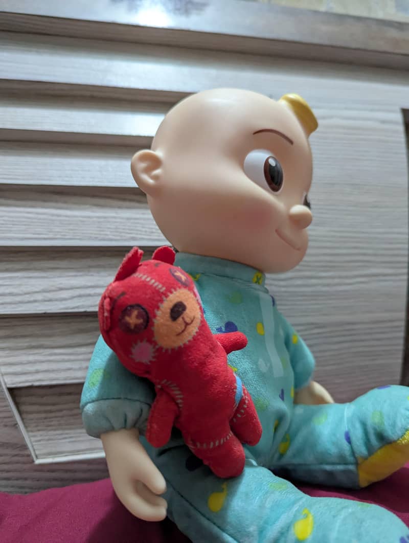 Cocomelon JJ Doll Bedtime Plush Musical Singing Toy Red Teddy Bear

                                                            alt=