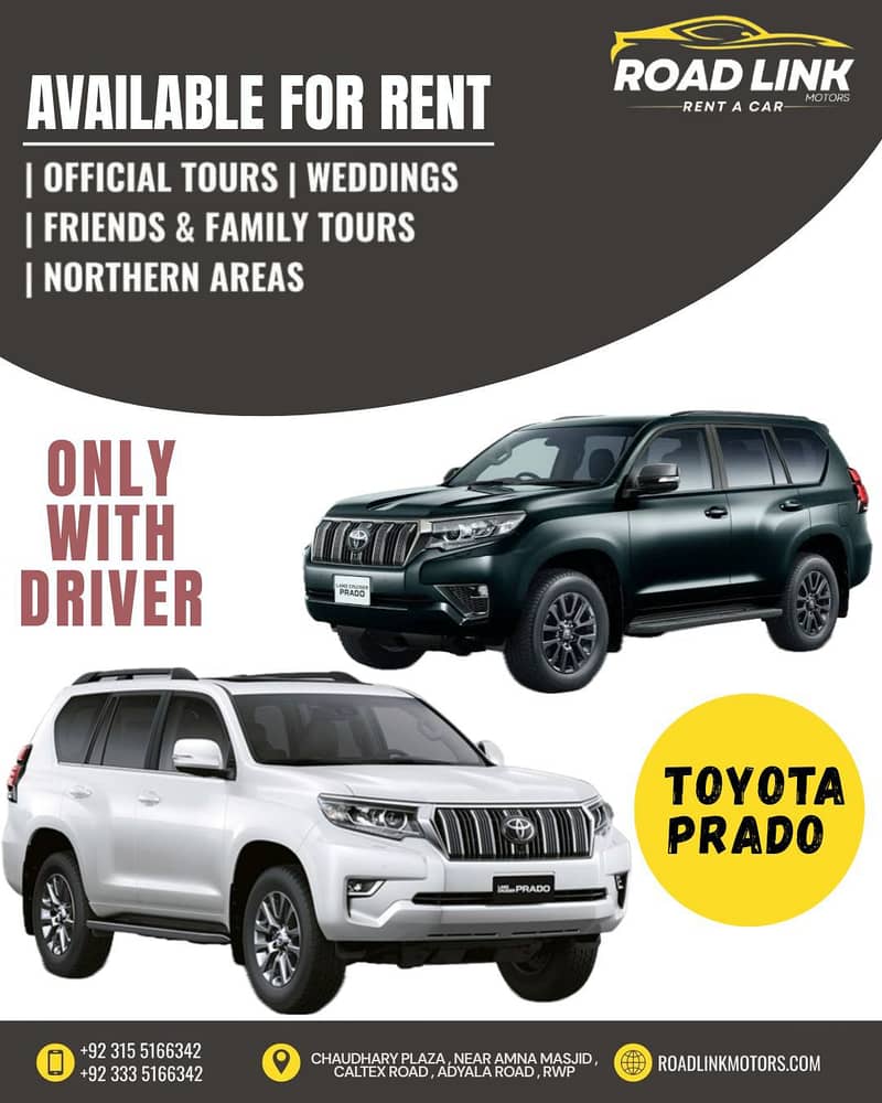 Civic, Revo, Prado, V8, land cruiser , Brv, BMW, Corolla , Rent a car

                                                            alt=