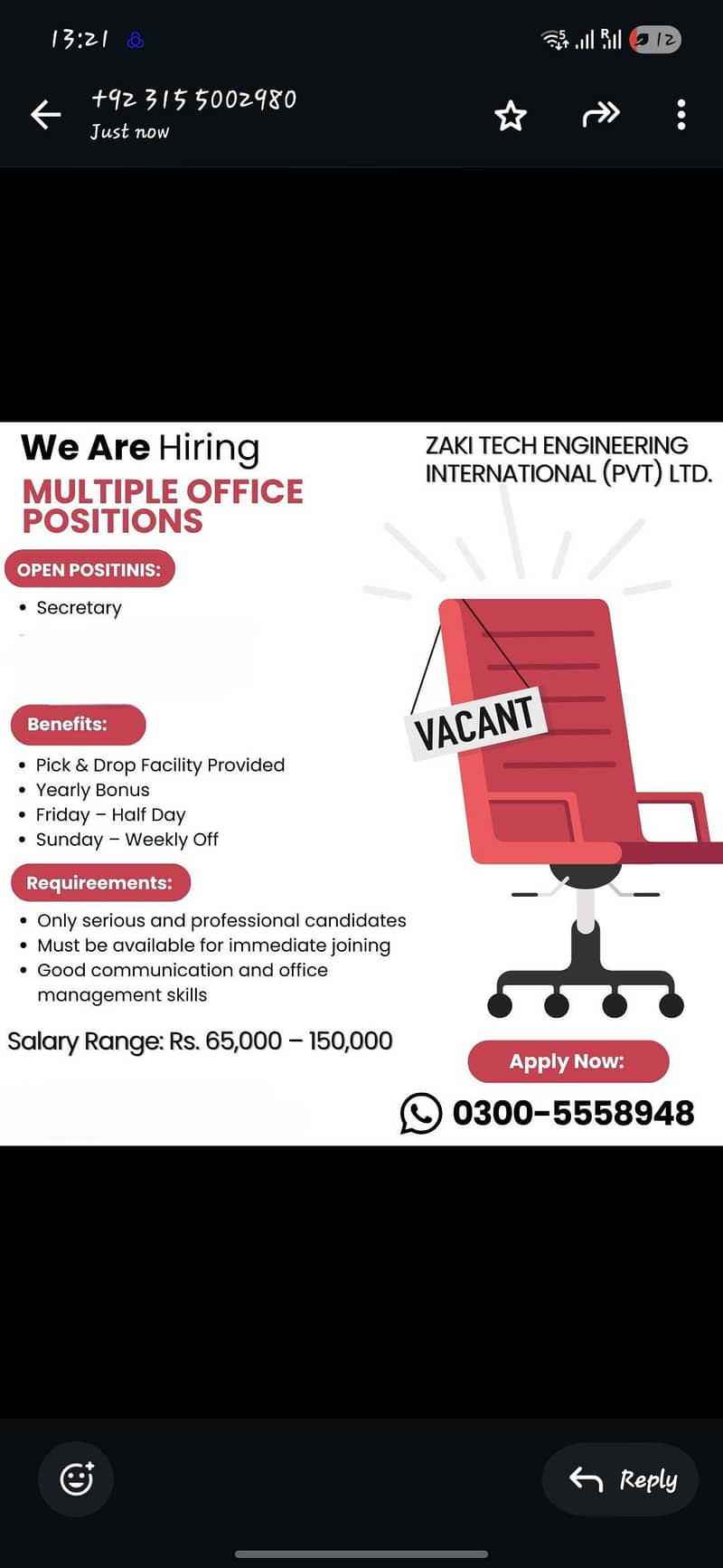 Female Staff Urgent Need (Secretary, Office Assistant)

                                                            alt=