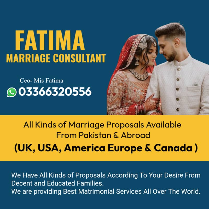 Marriage Bureau Services / abroad Proposals / Online Rishta Service

                                                            alt=