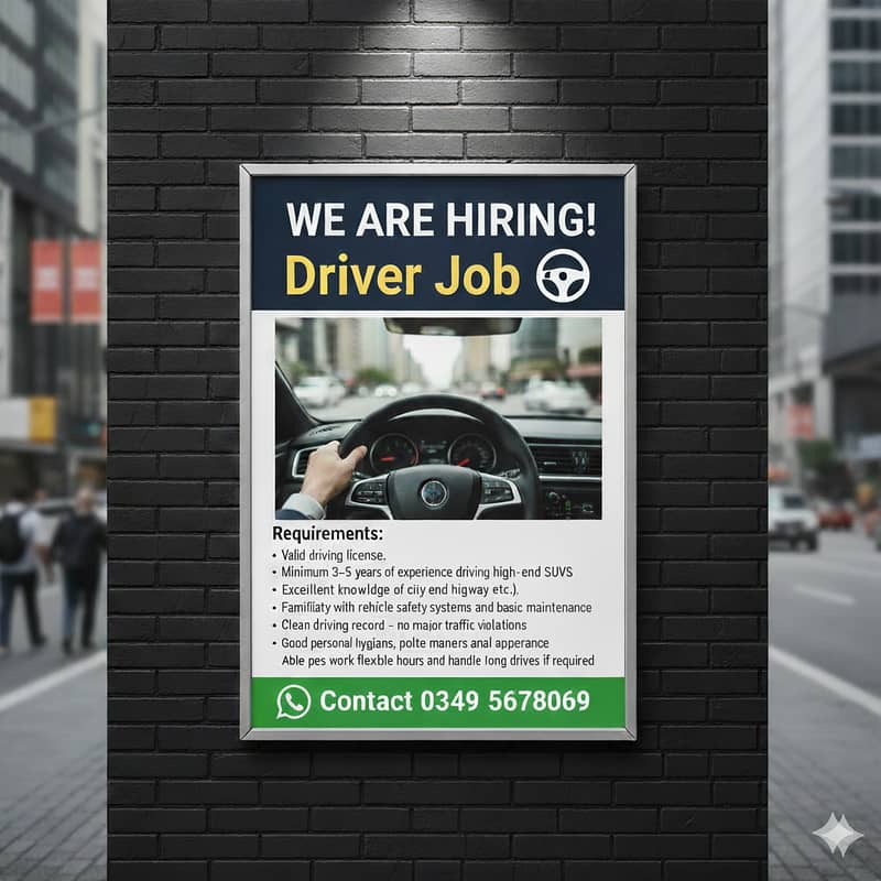 Driver Job / Professional Driver Job: 3-5 Years Experience Required

                                                            alt=