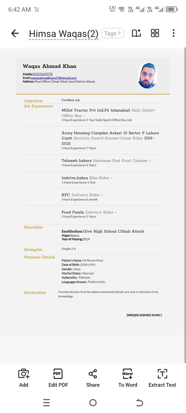 Delivery Rider, Security , Office Boy

                                                            alt=