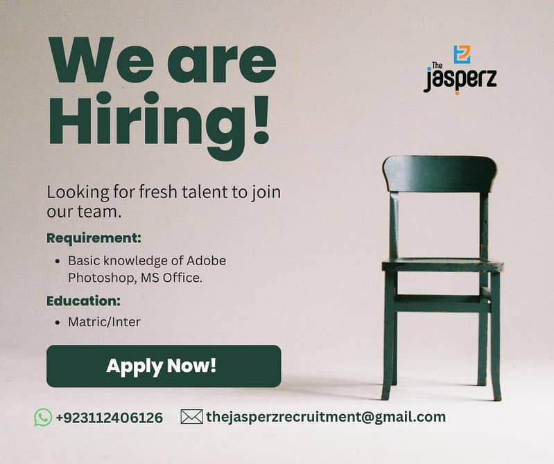 Good opportunity for fresh talent

                                                            alt=