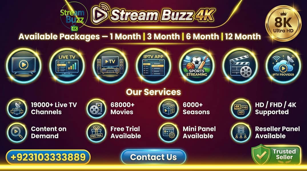 STREAMBUZZ IPTV SUBSCRIPTION IN 450RSWatch Live TV with HD IPTV

                                                            alt=