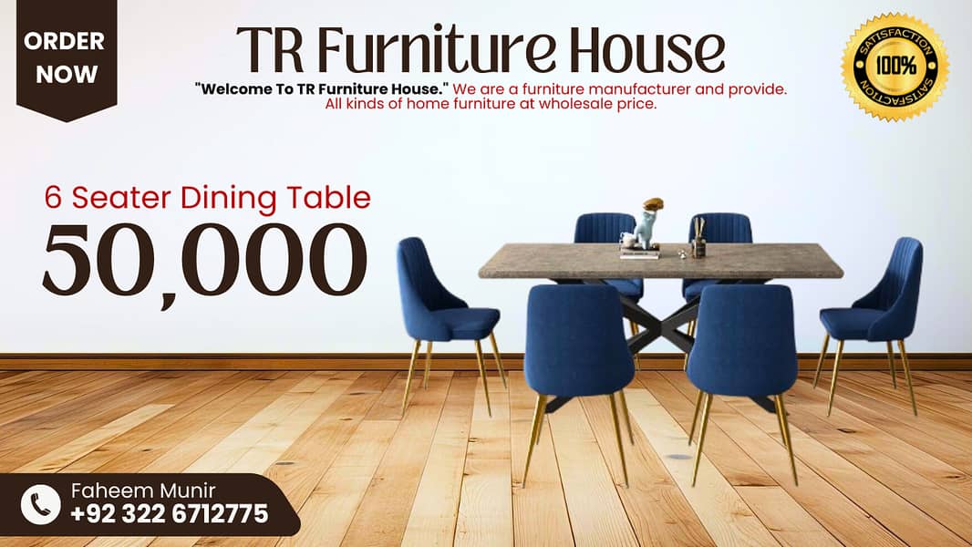 Restaurant furniture - 6 seater dining table - dining table with chair

                                                            alt=