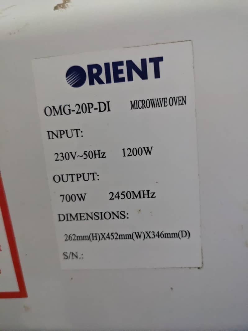 Orient  Micro Oven

                                                            alt=