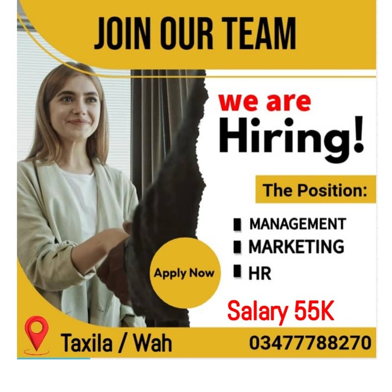 need Management |  Marketing | HR | Career Opportunity

                                                            alt=