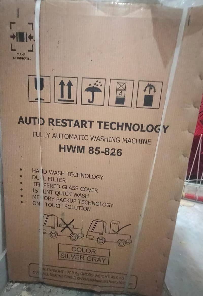 The Haier HWM 85-826 is an 8.5 kg, top-loading, fully automatic washin

                                                            alt=