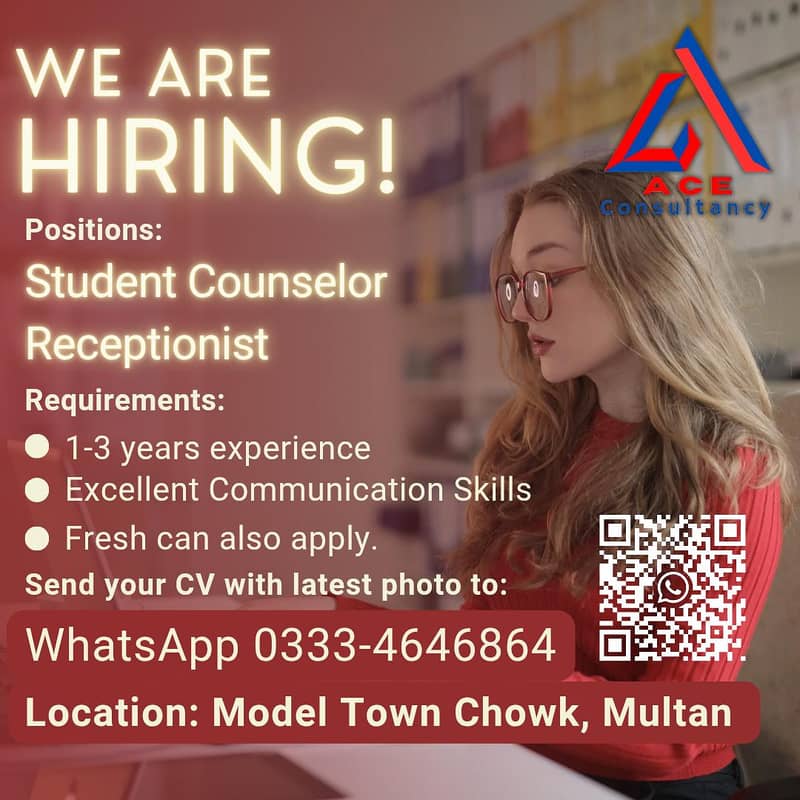 Student Counselor and Receptionist Req in Model Town Multan

                                                            alt=