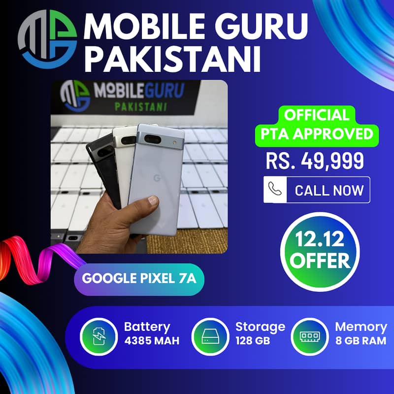 google pixel 7 7a 8gb 128gb official pta approved 10/10 mint condition

                                                            alt=