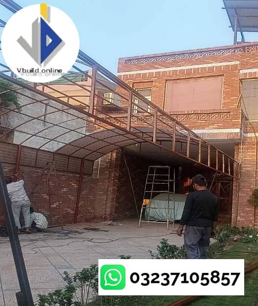 Fiber Glass works , window shades , Sheet shades , Car parking sheds

                                                            alt=