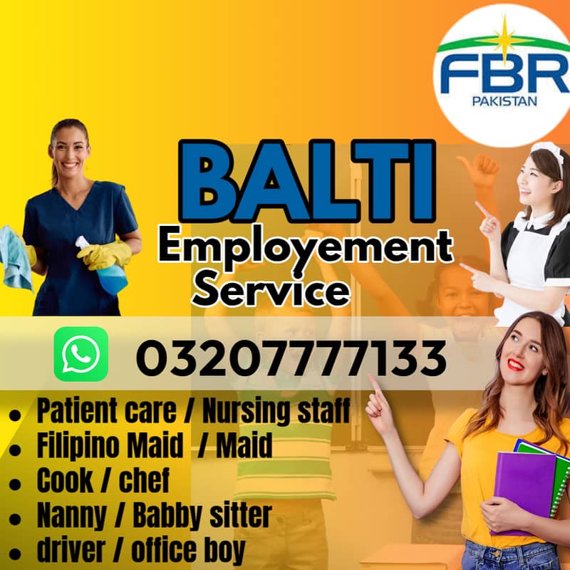 Maids / House Maids / cook / Nanny , chef / Baby Sitter maid available

                                                            alt=