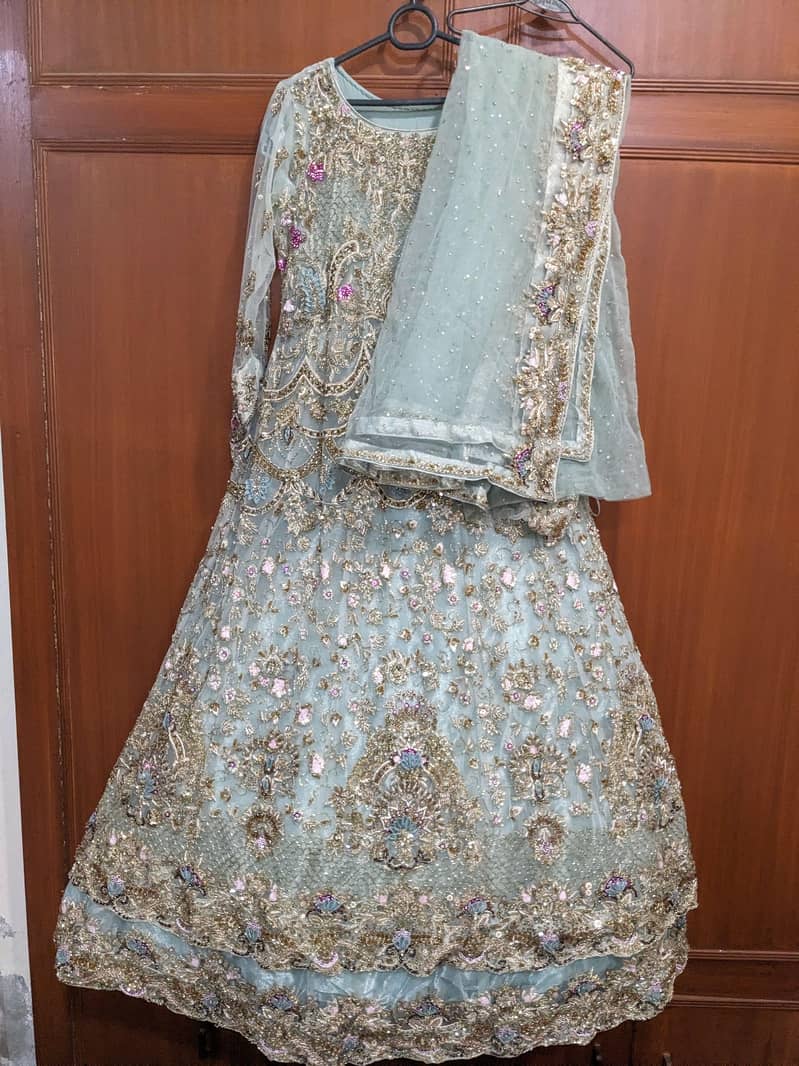 Walima  bridal Double layer maxi  dress

                                                            alt=