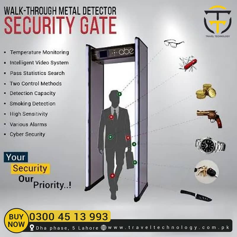 WALK THROUGH SECURITY GATE METAL DETECTOR DAHUA/HIKVISION/GARRETT/CEI

                                                            alt=