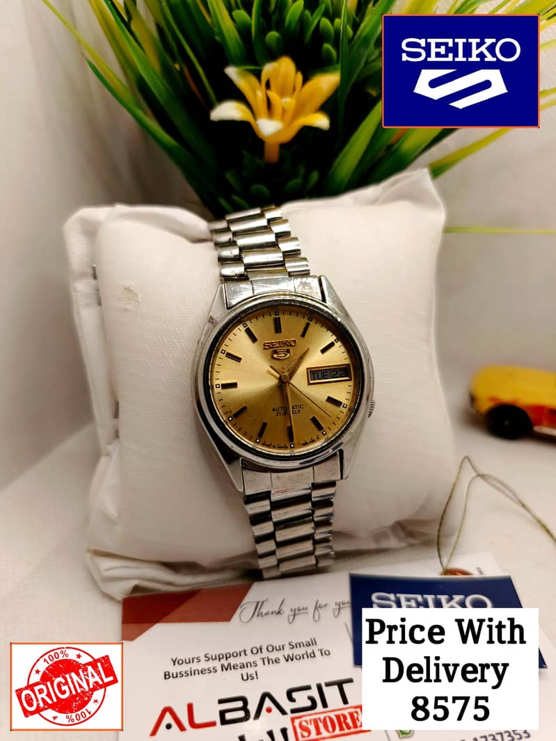 Seiko 5 Citizen Orient Automatic Pre-Owned watch Japan 03161737353

                                                            alt=