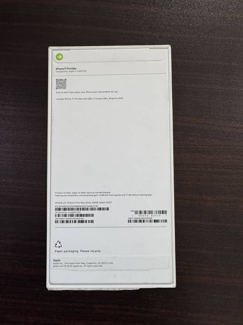 Iphone 17 pro max 256 Unopened box pack LLA factory

                                                            alt=