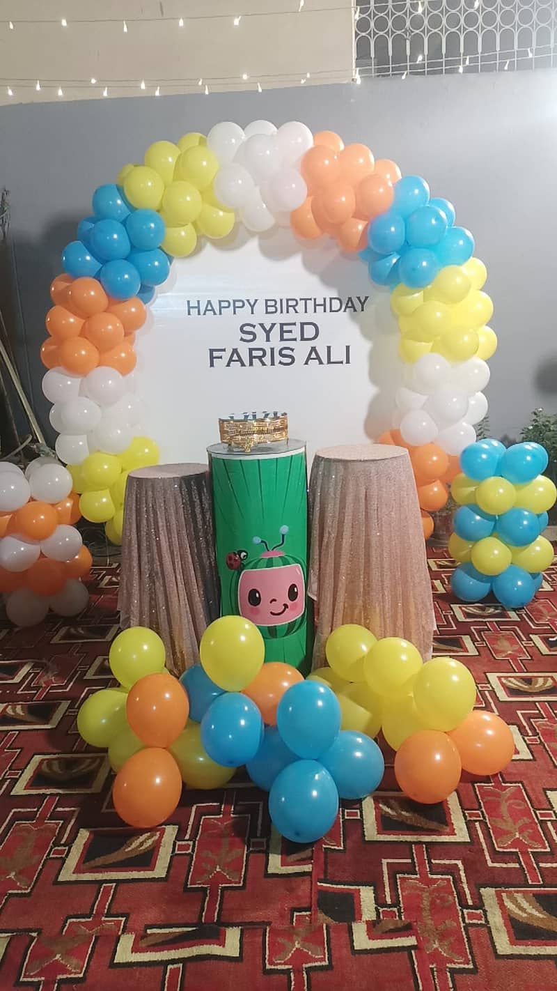 Flower Decor, Birthday Decor, catering, stage, Sound System, Lights

                                                            alt=