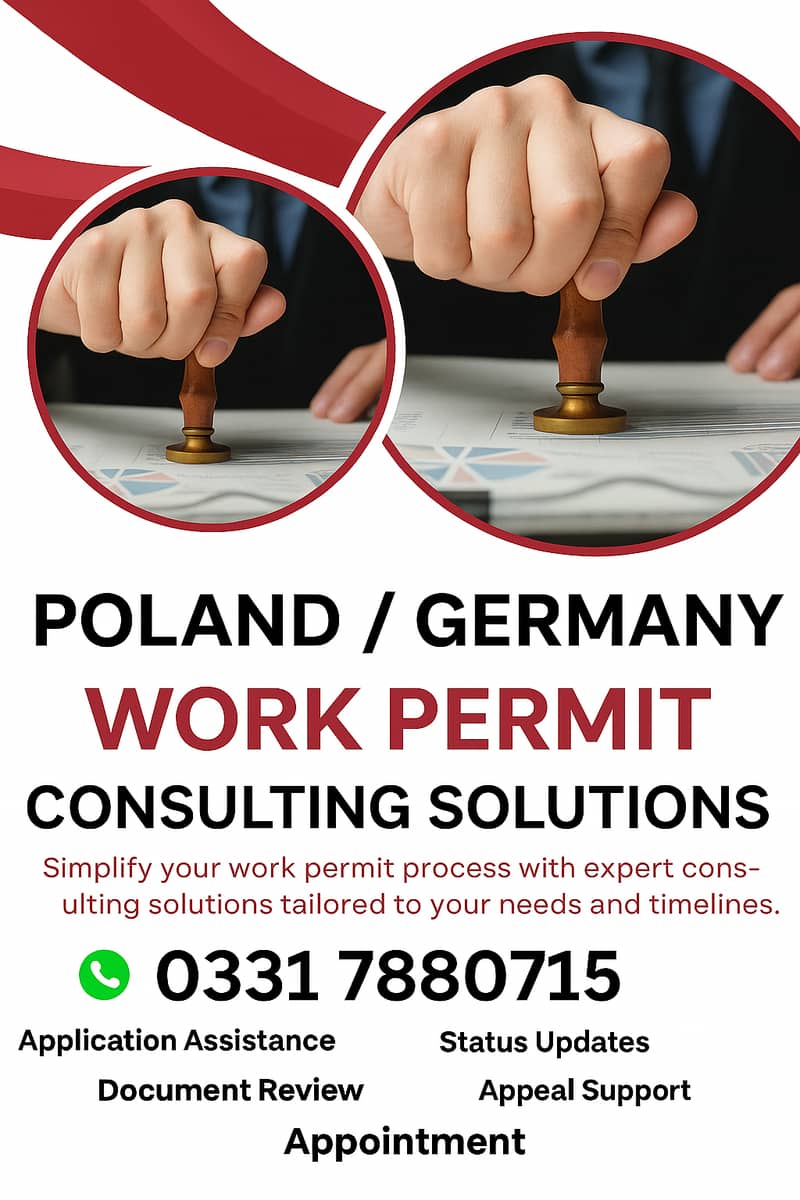 Poland and Germany Work Permit visa, work visa Available

                                                            alt=