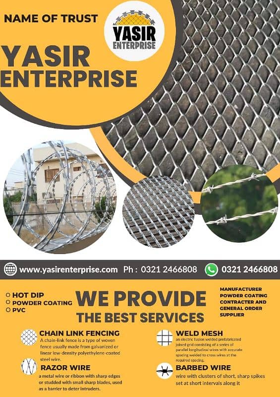 Best Chain link & Crimped mesh in Pakistan, Razor wire , Welded mesh

                                                            alt=