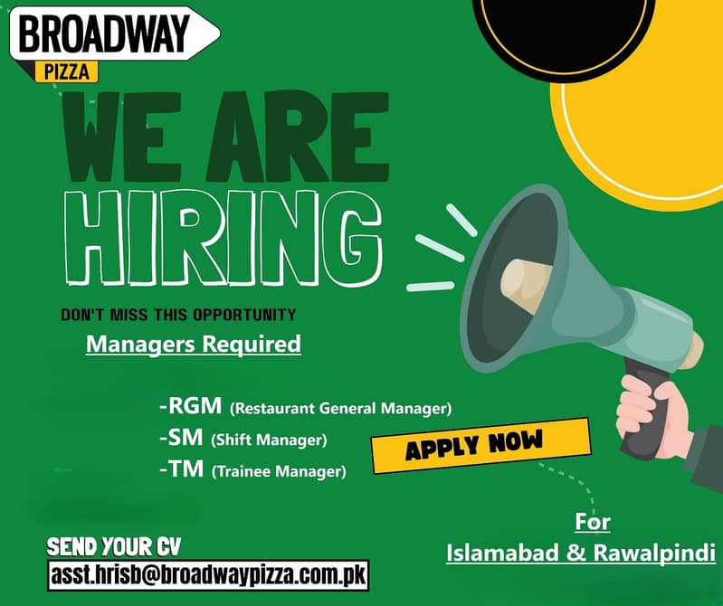 We hirng Restaurant Managers in Islamabad & Rawalpindi

                                                            alt=