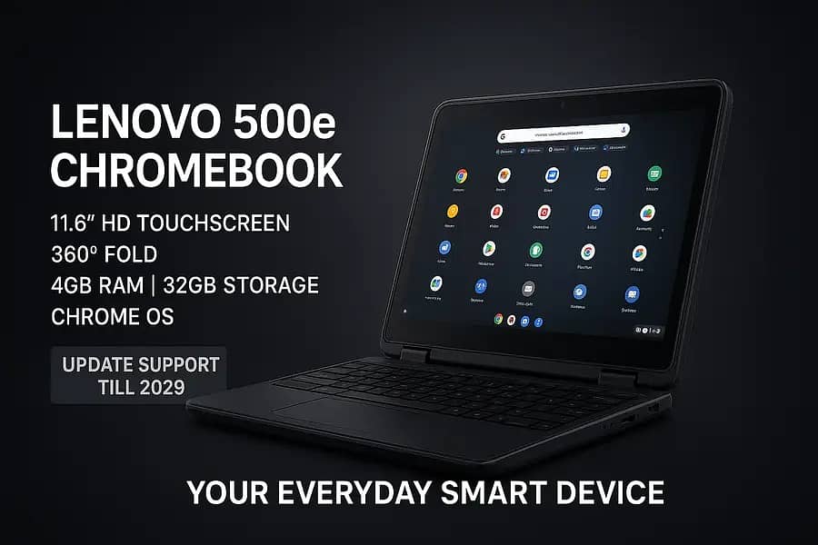Lenovo 500e Chromebook/Touch screen/360°/Play Store upported till 2029

                                                            alt=