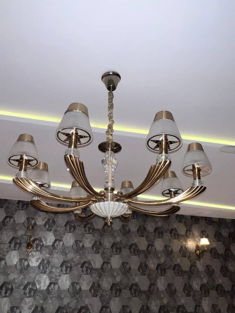 Chandelier and 2 wall lights

                                                            alt=