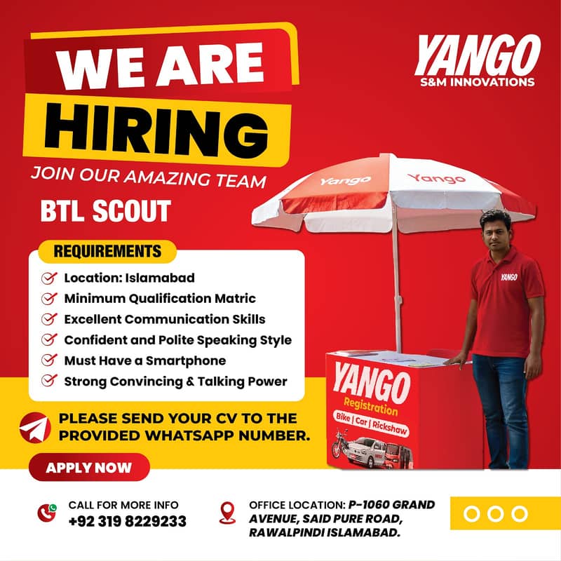 YANGO ki marketing ky Lia Boys required hy 03198229233

                                                            alt=