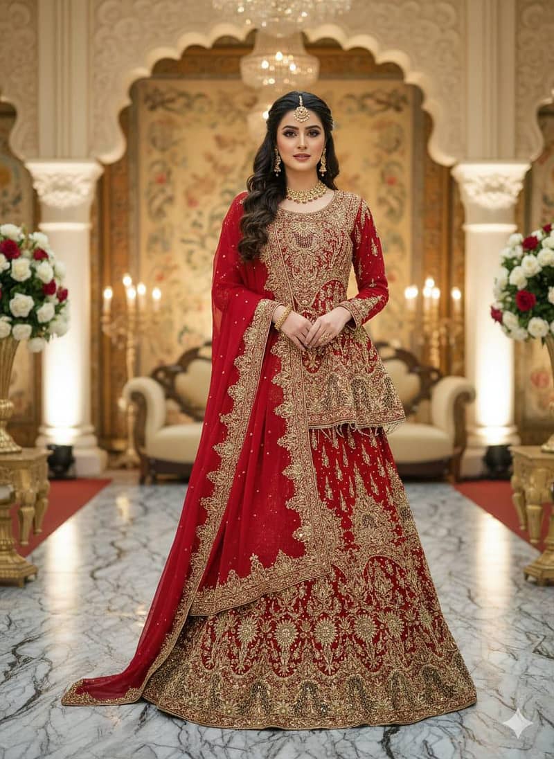 bridal lehnga

                                                            alt=