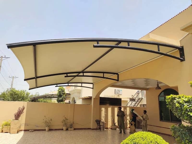 New car parking shades - Tensile fabric - Canopy - Rolling shed -Porch

                                                            alt=