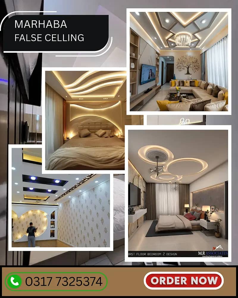 POP False Ceiling/Gypsum Ceiling/Dampa Ceiling/Cement Board/Paint work

                                                            alt=